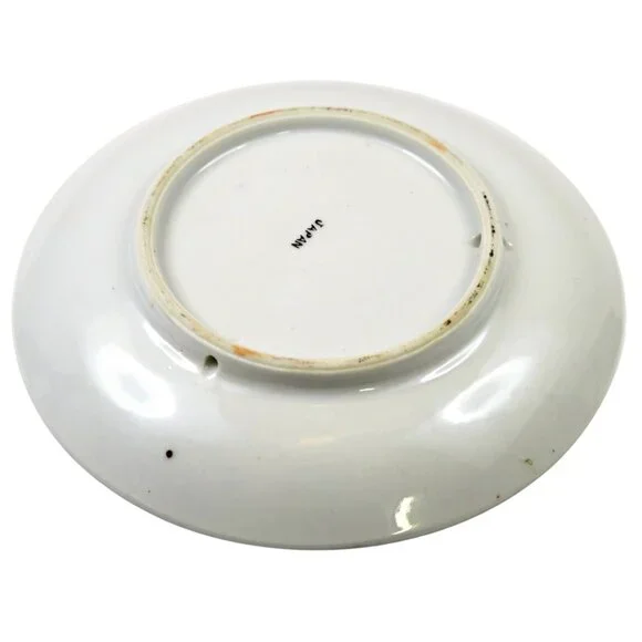 Signed Japanese Scenic Saucer Hand-Painted Landscape 1920s-40s Porcelain - Picture 5 of 5